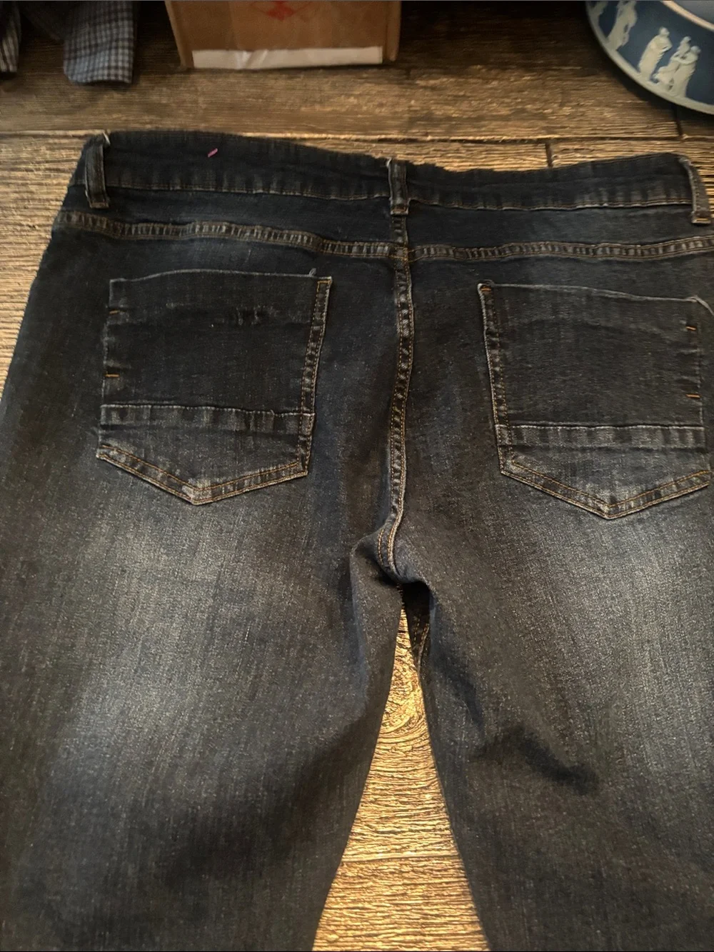 Stitch Plains  Dark Blue Straight Jeans 34/30